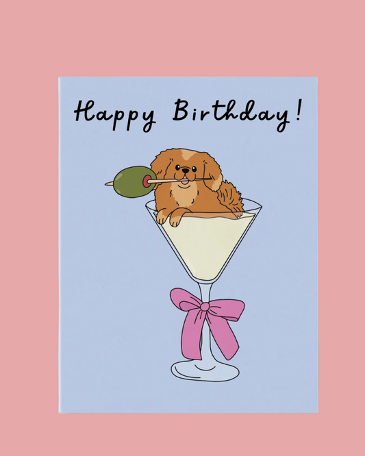 PUP-TINI BIRTHDAY GREETING CARD
