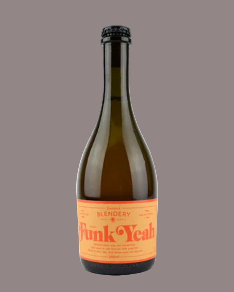 Bottle of Funk Yeah wine from The Blendery on a white background