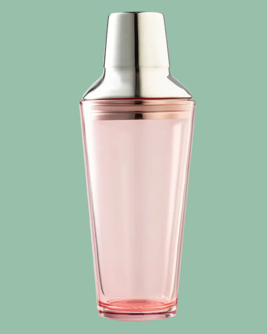 BKLYN PINK GLASS SHAKER 21.7oz
