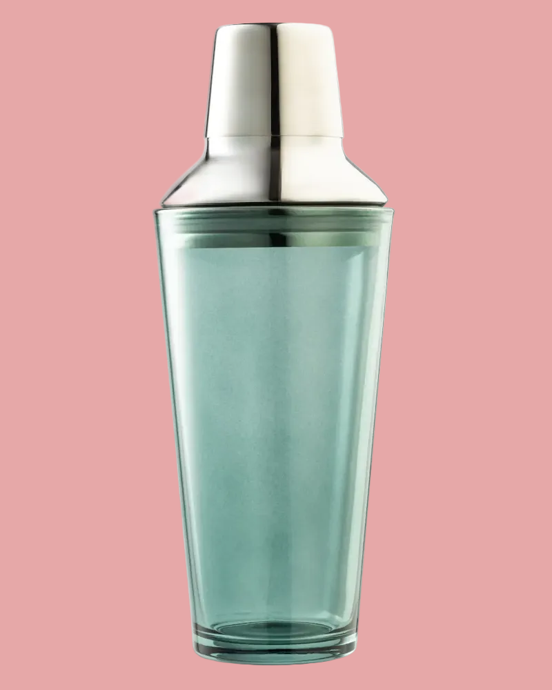BKLYN GREEN GLASS SHAKER 21.7oz