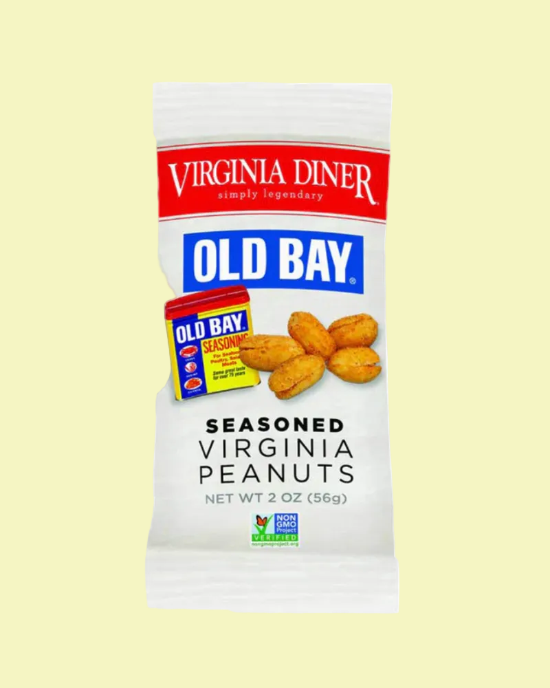 VIRGINIA DINER OLD BAY SEASONED PEANUTS SNACK BAGS
