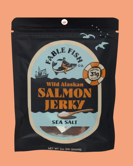 FABLE FISH WILD ALASKAN SALMON JERKY - SEA SALT