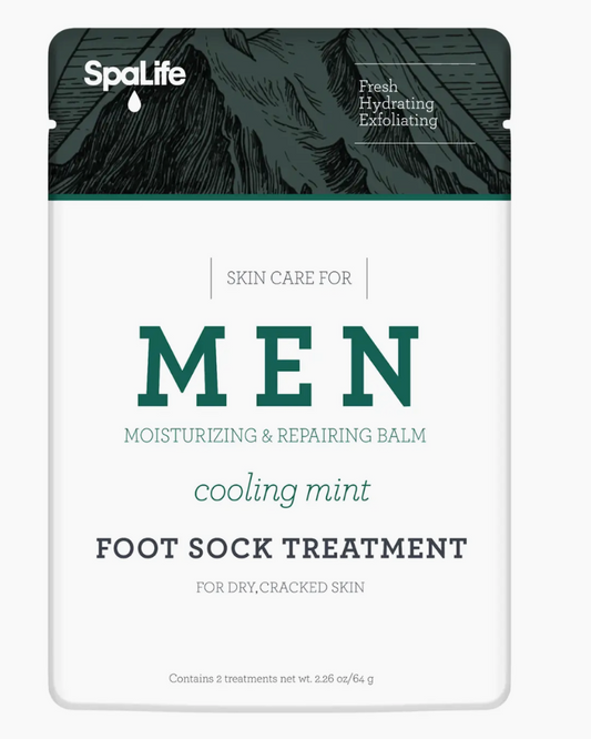 SpaLife Men's Mint Foot Socks - Hydrating & Cooling