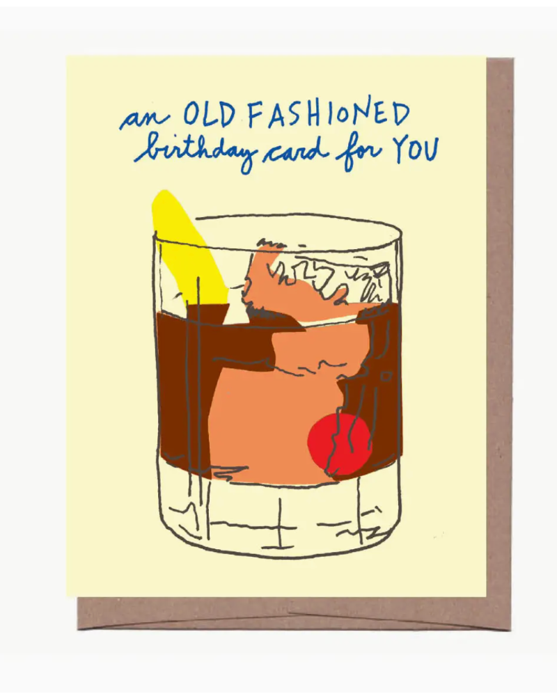 OLD FASHIONED BIRTHDAY CARD