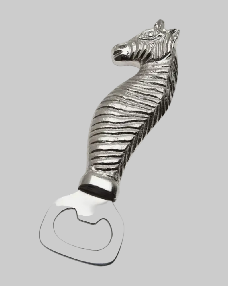 ZEBRA BOTTLE OPENER - NICKEL FINISH