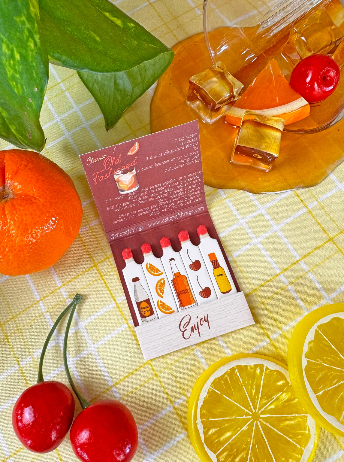 Old Fashioned Matches Matchbook
